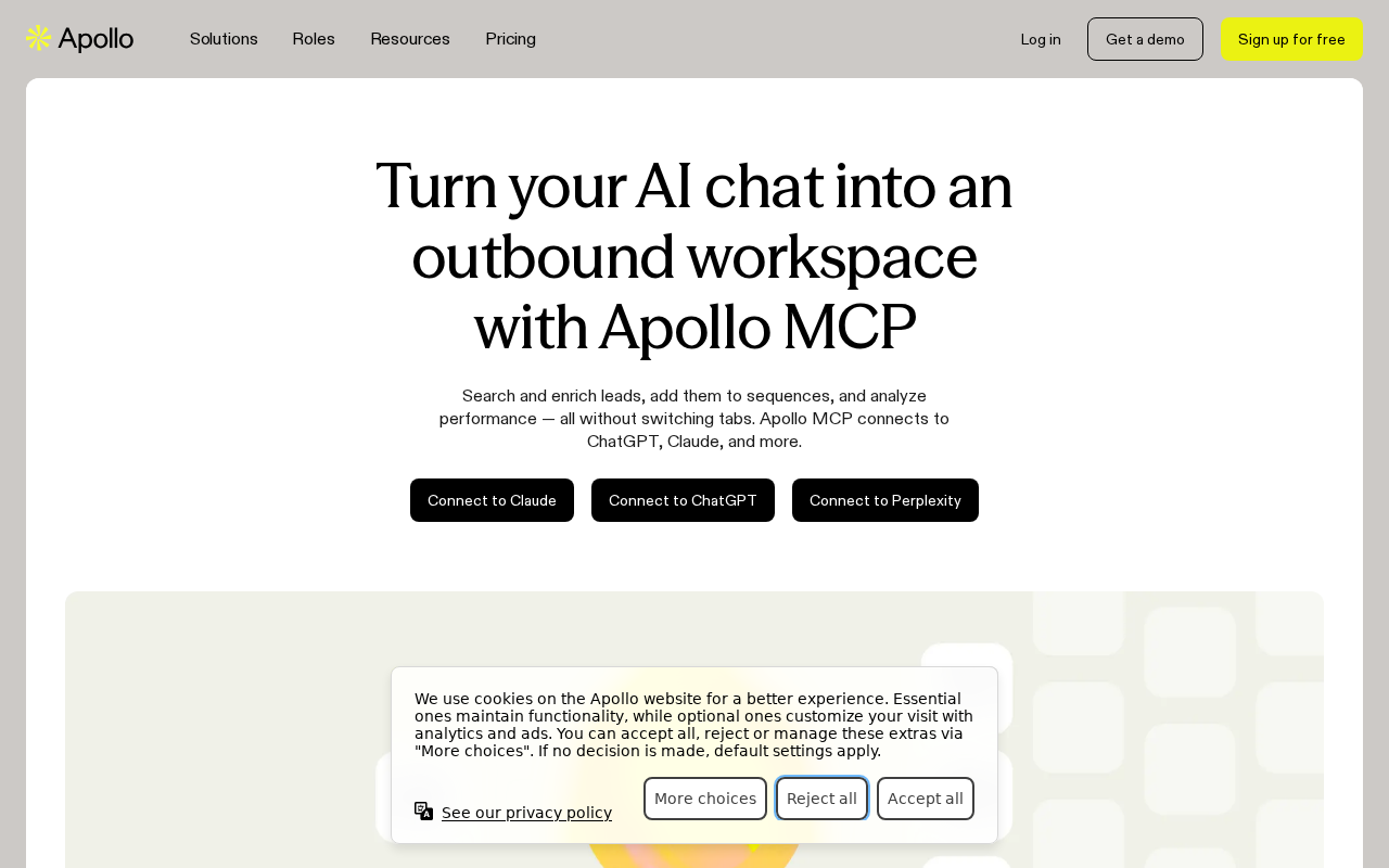 Apollo MCP product page — AI-native outbound execution