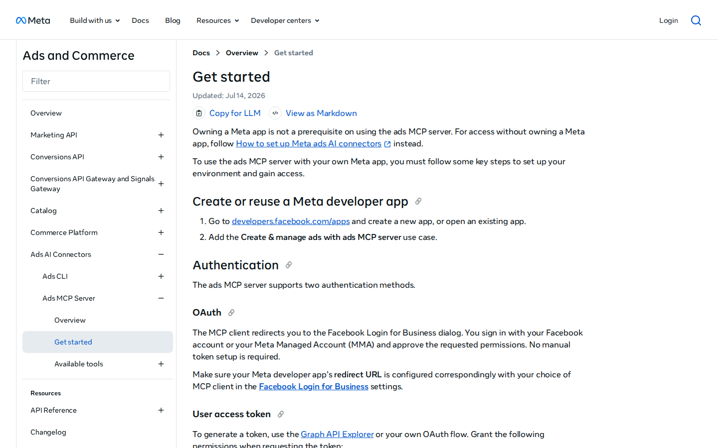 Getting started with the Meta Ads MCP Server — prerequisites and authentication