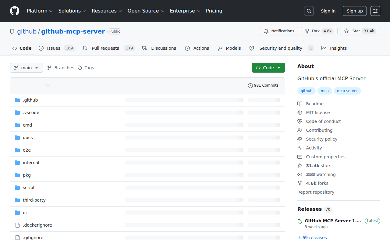 GitHub MCP Server README — official repository with one-click install for VS Code, Claude, Cursor, and Codex
